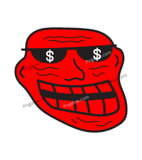 Red troll face png free download