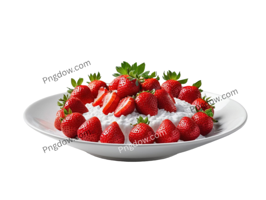 plate of strawberries png