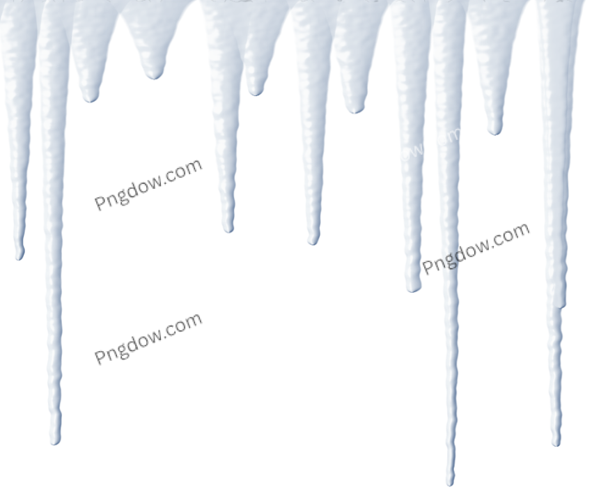 Icicles png, Transparent background