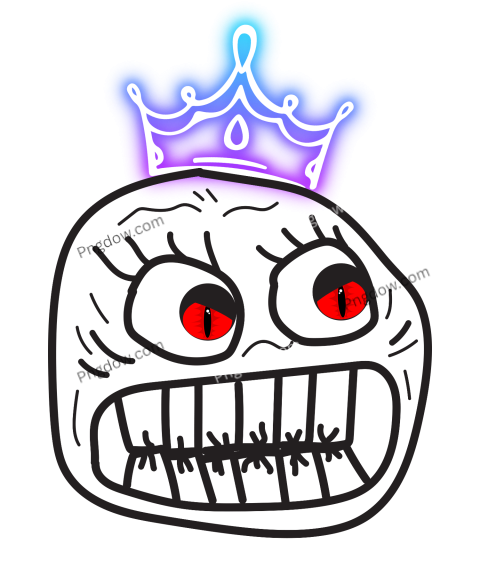 scary troll face png transparent