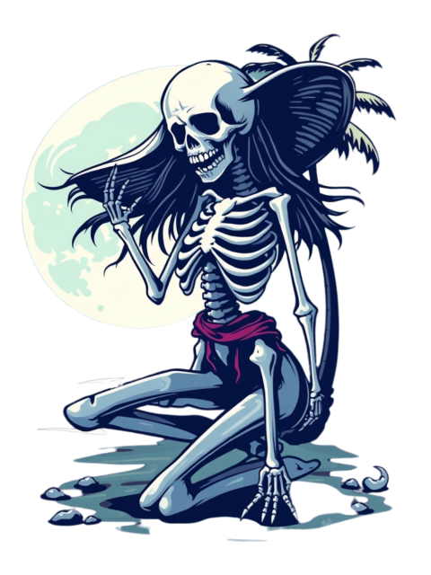 Halloween Skeleton Zombie Girl PNG free