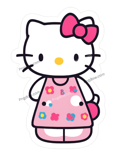 hello kitty, sticker PNG