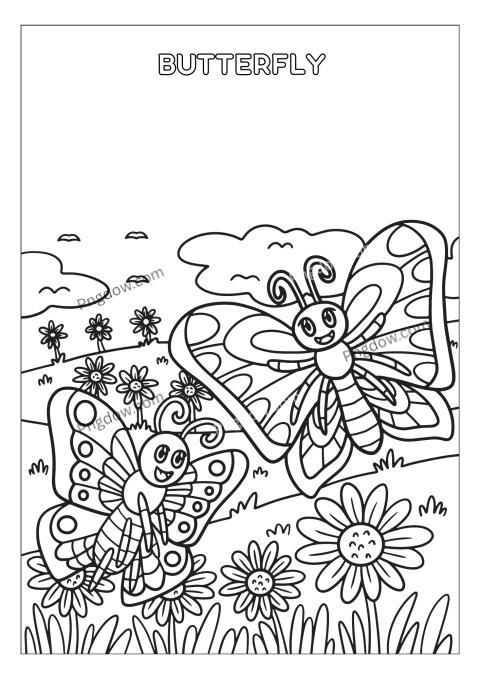 Butterfly Animal Coloring Page for Kids