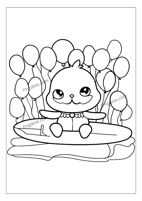 badtz maru balloons coloring pages