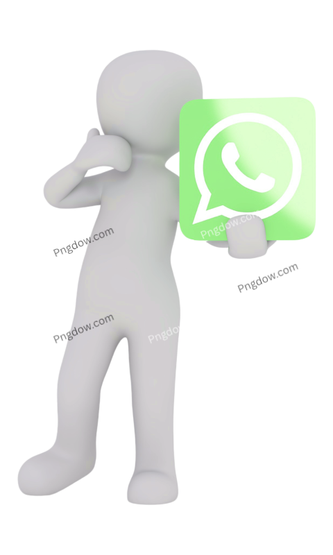 A 3D illustration of the WhatsApp logo, showcasing its iconic green color and speech bubble design in a PNG format