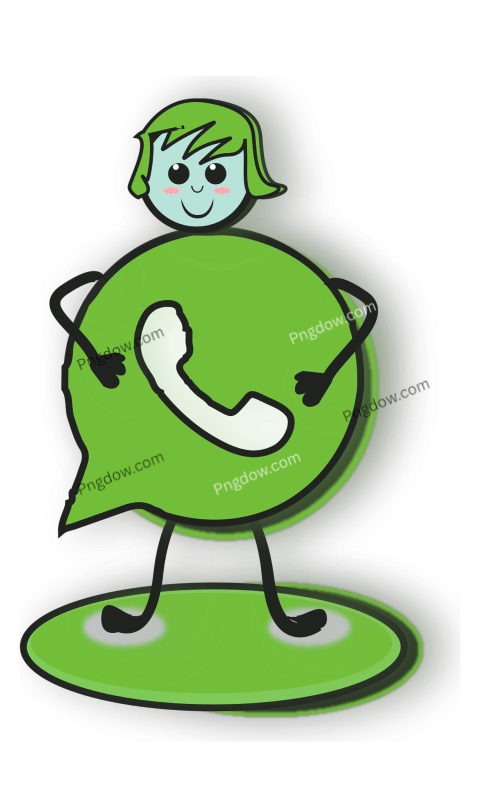 WhatsApp logo displayed prominently on a vibrant green background, showcasing its recognizable design and color scheme for free