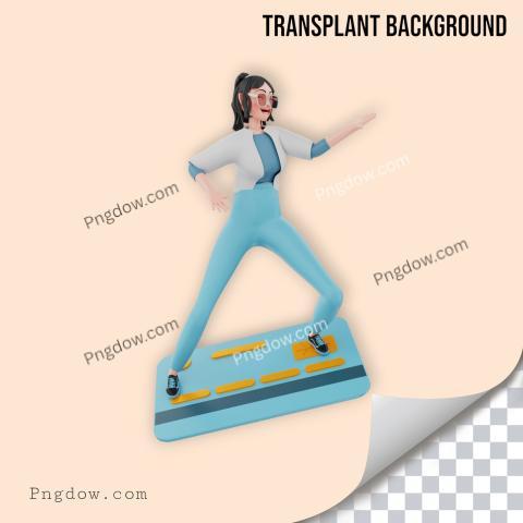 Premium SVG for Free | 3D Character Businesswoman illustration