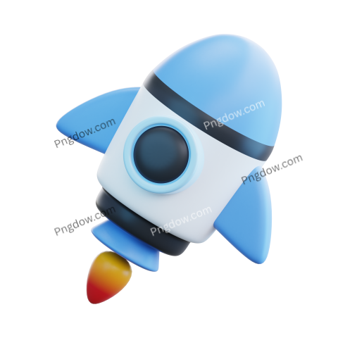 Rocket 3D Illustration Png for Free download