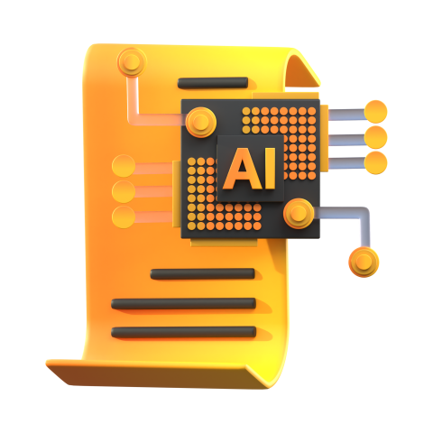 Document ai 3d icon illustration Png for Free download
