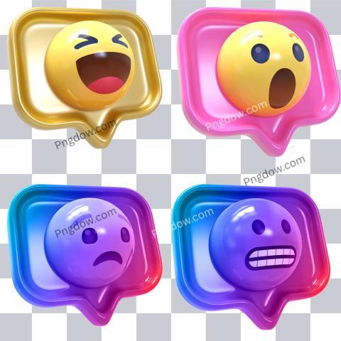 Wow Emoji 3d render PSD for Free Download