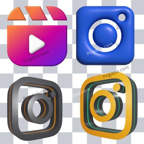 Instagram 3d PSD for Free Download