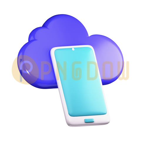 3D Cloud Phone Png for Free Download