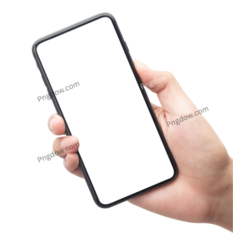 Hand Holding a Smartphone Mockup transparent for free (8)