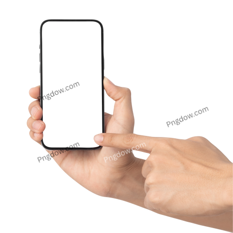 Hand Holding a Smartphone Mockup transparent for free (4)