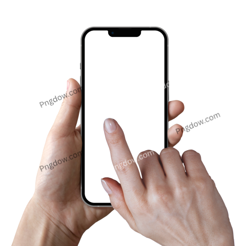 Hand Holding a Smartphone Mockup transparent for free (1)