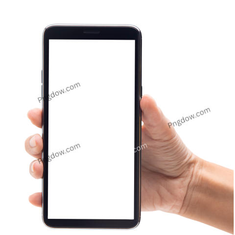 Hand Holding a Smartphone Mockup transparent for free (11)