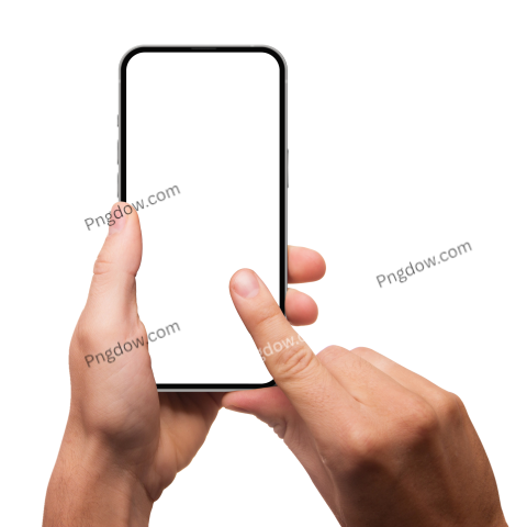 Hand Holding a Smartphone Mockup transparent for free (13)