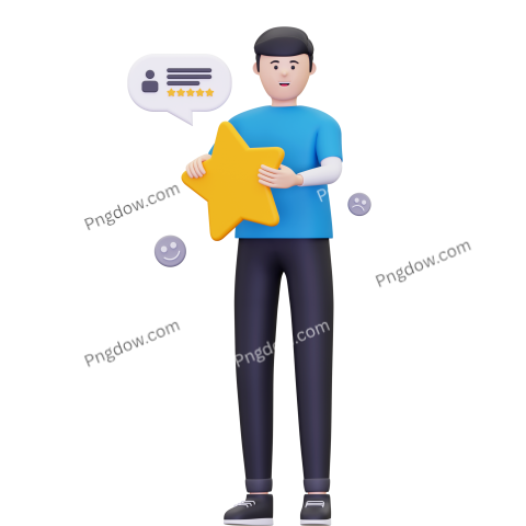 Free Vector transparent background, 3d Customer give good ratings illustration