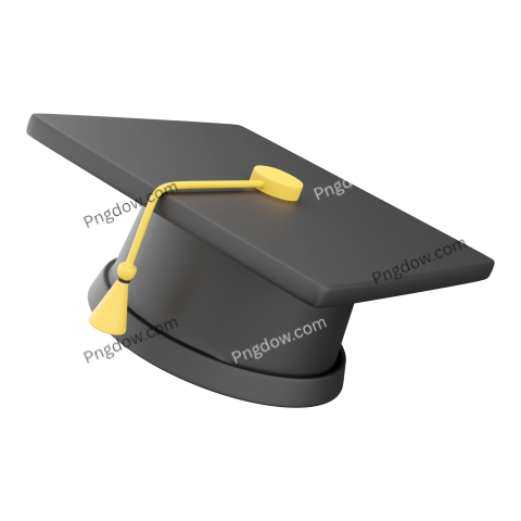 3D rendering of a university graduation cap  3d illustration icon isolated  3D rendering release cap icon