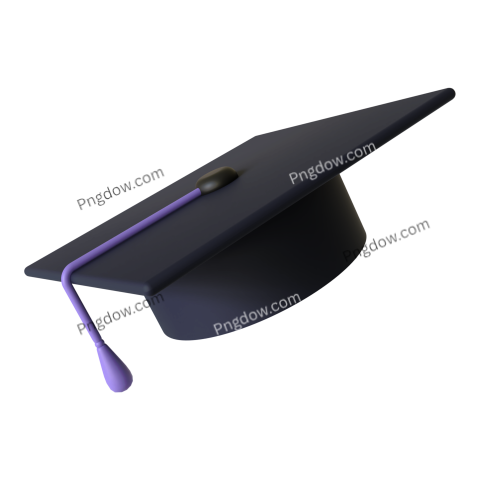 Graduation hat 3D Illustration, Transparentl background for Free, Vector