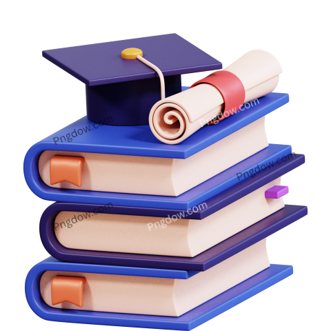 Graduation study 3d icon, Transparentl background for Free, Vector