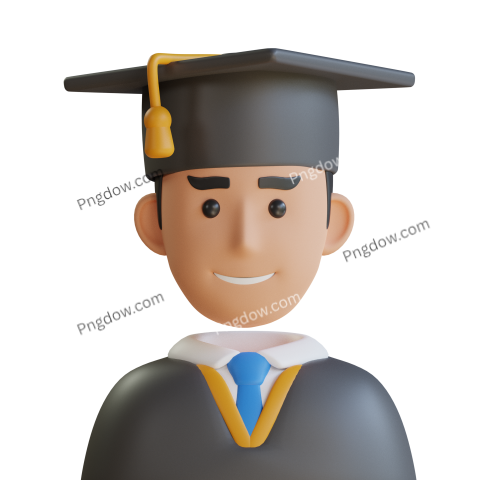 3d Graduate Student, Transparentl background for Free, Vector