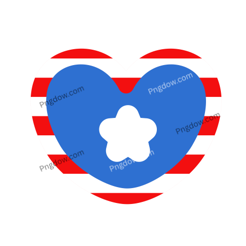 Independence Day USA Decoration, transparent background, for free