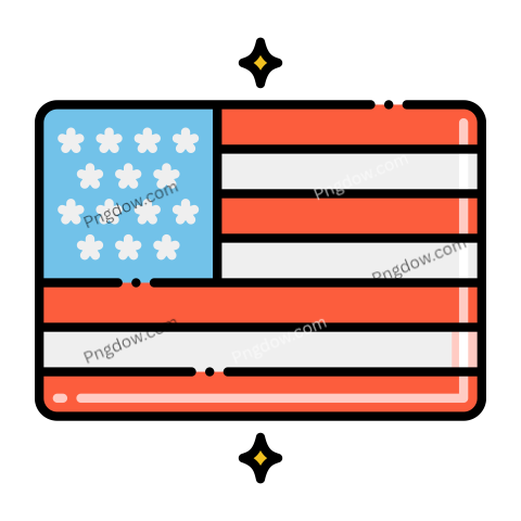 Independence day usa icon, transparent background, for free