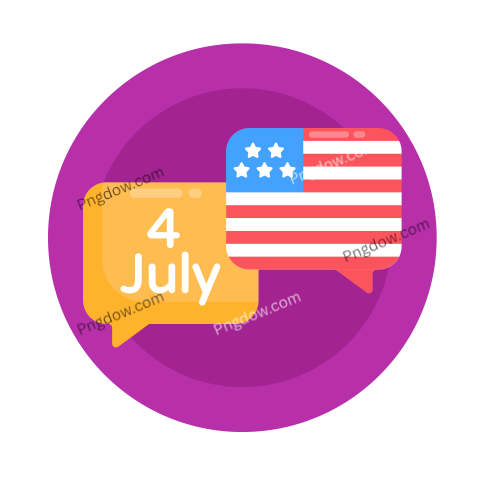 Independence day usa chatting icon transparent background, for free Download