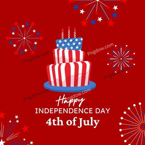Red Blue and white Illustrative Independence day Instagram Post