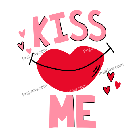 International Kissing Day Transparent Background for, Free Vector, (28)