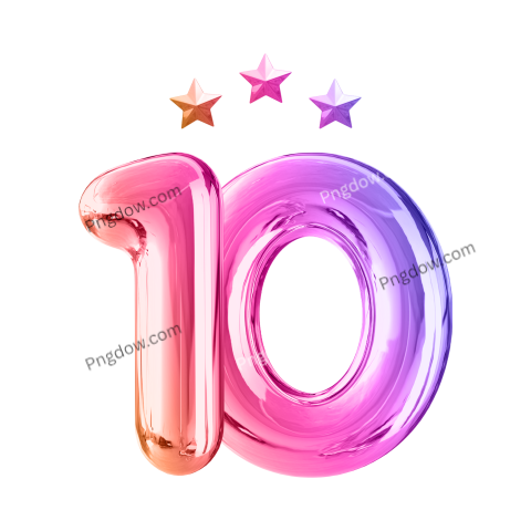 10 year anniversary gradient, transparent background for free,