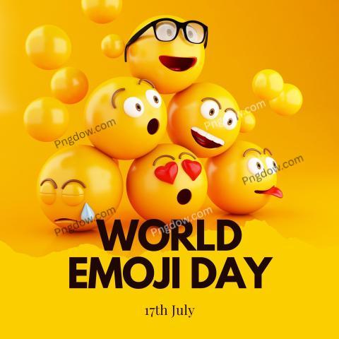 Blue Yellow Modern World Emoji Day Instagram Post, for free (6)