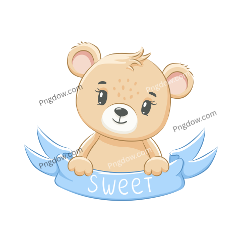 Adorable Bear with Transparent Background Free Download Now! (28)