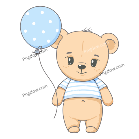 Adorable Bear with Transparent Background Free Download Now! (9)