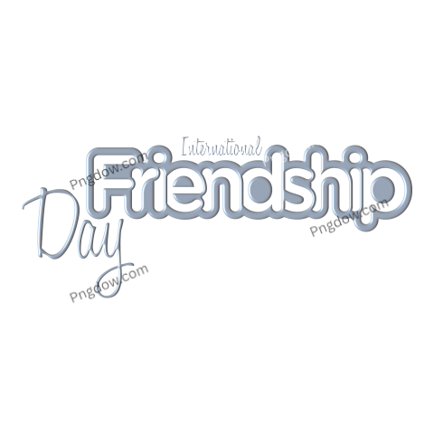 Celebrate International Friendship Day, with a Free Transparent Background Image Text, (13)