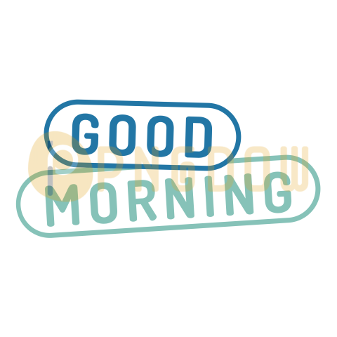 Text Lettering Good Morning cut out, transparent background for Free, (97)