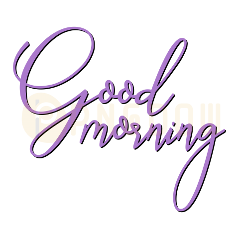 Text Lettering Good Morning cut out, transparent background for Free, (81)