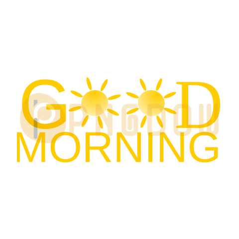 Text Lettering Good Morning cut out, transparent background for Free, (57)