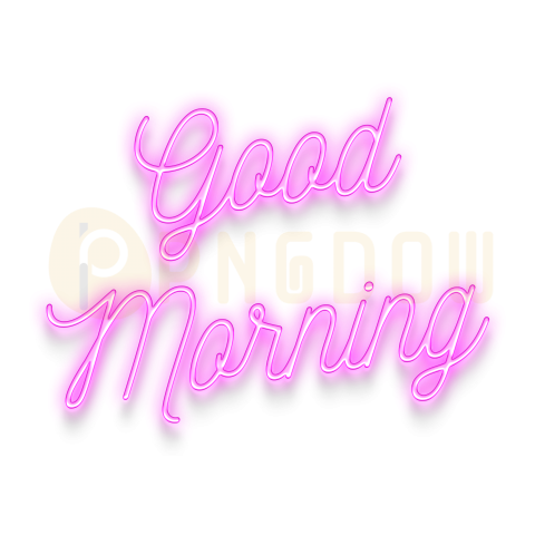 Text Lettering Good Morning cut out, transparent background for Free, (52)