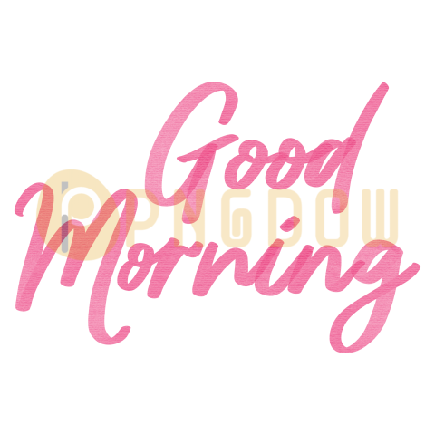Text Lettering Good Morning cut out, transparent background for Free, (40)