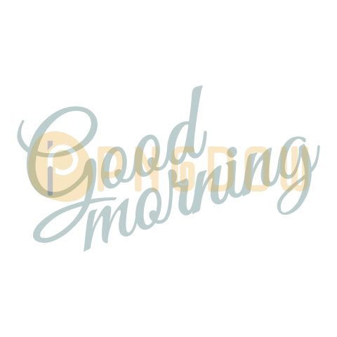 Text Lettering Good Morning cut out, transparent background for Free, (31)