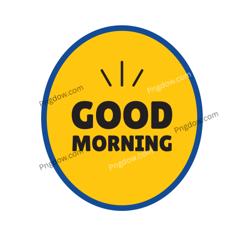 Text Lettering Good Morning cut out, transparent background for Free, (10)