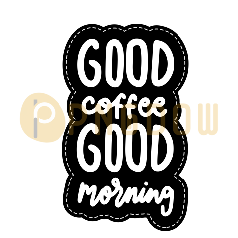 Text Lettering Good Morning cut out, transparent background for Free, (13)