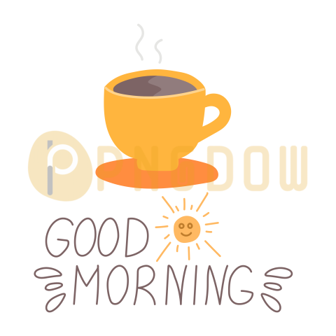 Text Lettering Good Morning cut out, transparent background for Free, (8)