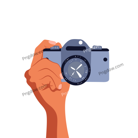 Camera in hand transparent Background for free Download