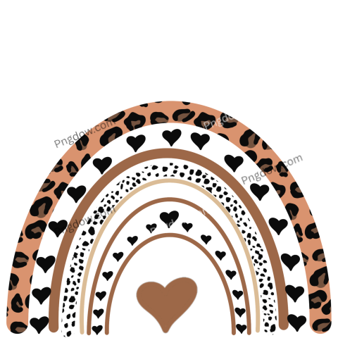 Rainbow Leopard, transparent Background, free vector