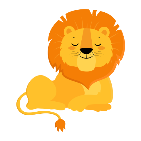 Cute Lion, Safari Animals, transparent Background