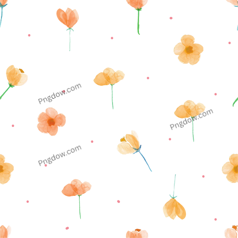 Watercolor Flower Pattern Background