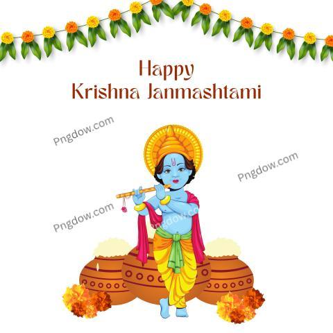 Orange And White Traditional Krishna Janmashtami Instagram Post